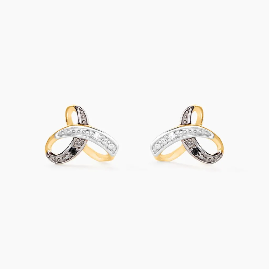 Histoire d'Or Boucles D'Oreilles Puces Jolyon Or Jaune Diamant Clearance