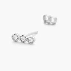 Histoire d'Or Boucles D'oreilles Puces Janys Argent Blanc Oxyde De Zirconium Sale