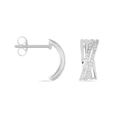 Histoire d'Or Boucles D'oreilles Puces Julianne Or Blanc Diamant Online