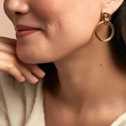 Histoire d'Or Boucles D'oreilles Puces Josephine Acier Doré Hot