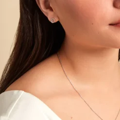 Histoire d'Or Boucles D'oreilles Puces Joeva Argent Blanc Oxyde De Zirconium Best