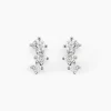 Histoire d'Or Boucles D'oreilles Puces Kyoto Or Blanc Oxyde De Zirconium Best