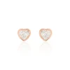 Histoire d'Or Boucles D'oreilles Puces Kadidjatou Or Rose Oxyde De Zirconium
