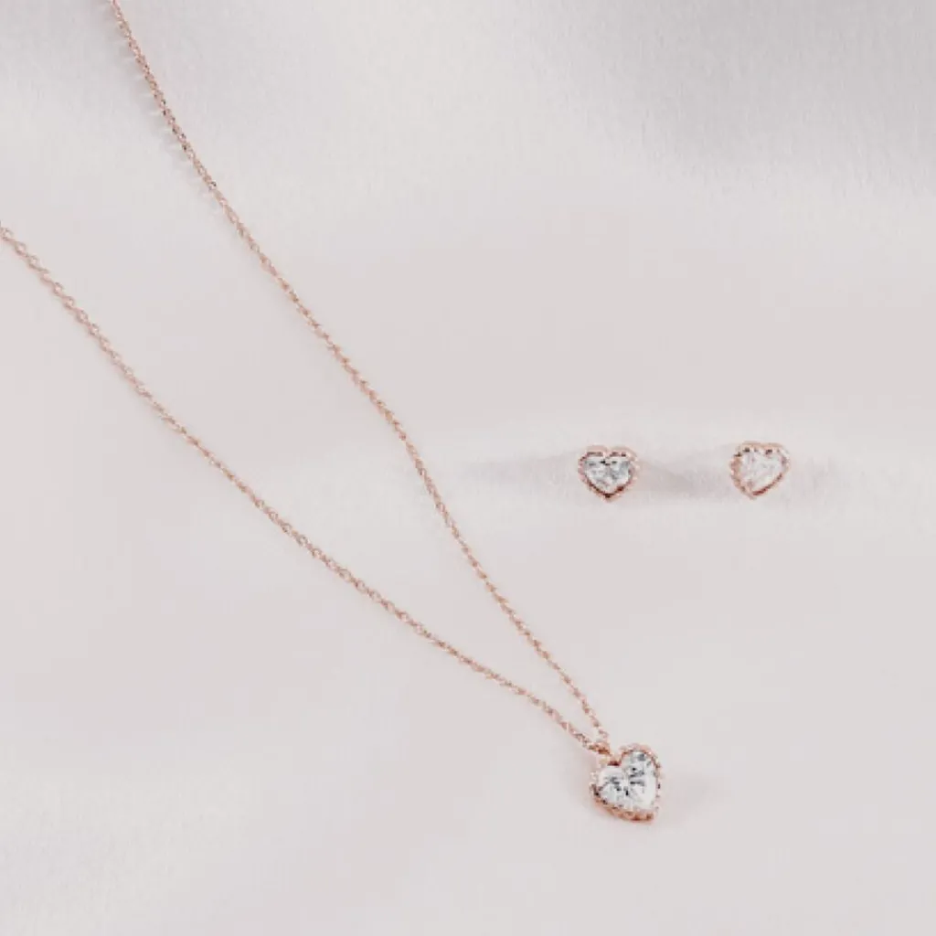 Histoire d'Or Boucles D'oreilles Puces Kadidjatou Or Rose Oxyde De Zirconium