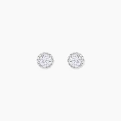 Histoire d'Or Boucles D'oreilles Puces Kadidia Or Blanc Oxyde De Zirconium Discount