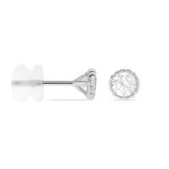Histoire d'Or Boucles D'oreilles Puces Kadidia Or Blanc Oxyde De Zirconium Discount