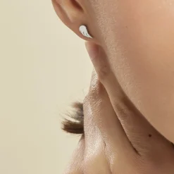 Histoire d'Or Boucles D'oreilles Puces Kayli Argent Blanc