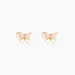 Histoire d'Or Boucles D'oreilles Puces Krystyn Or Jaune New