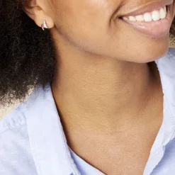 Histoire d'Or Boucles D'oreilles Puces Kirsten Or Jaune Rubis Et Diamant Sale