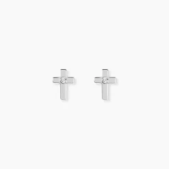 Histoire d'Or Boucles D'oreilles Puces Laurice Argent Blanc Oxyde De Zirconium Sale