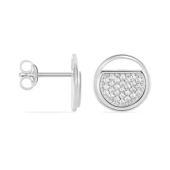 LAETIZIA Boucles D'oreilles Puces Clara Argent  Oxyde De Zirconium Hot