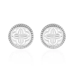 LAETIZIA Boucles D'oreilles Puces Celine Argent Blanc Outlet