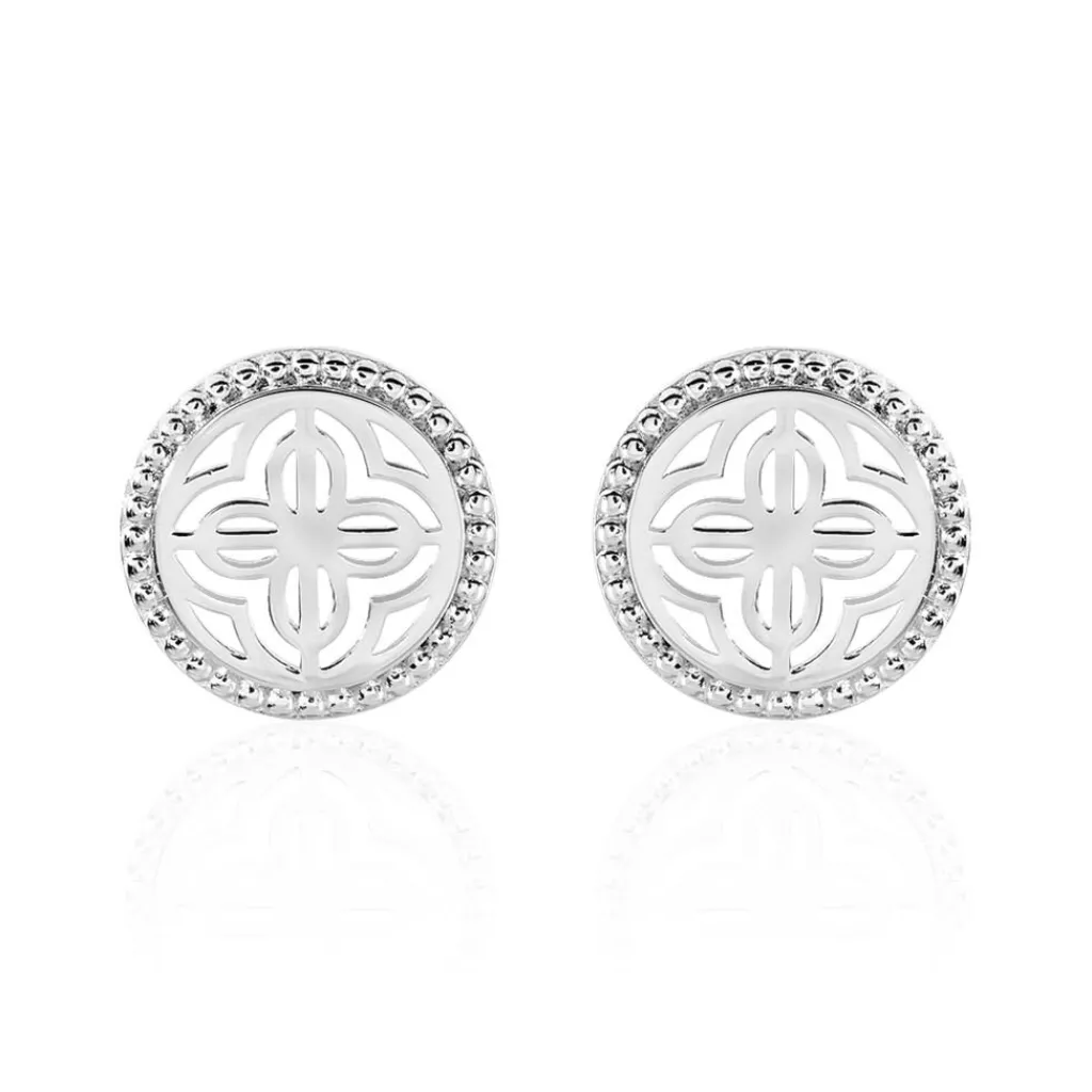 LAETIZIA Boucles D'oreilles Puces Celine Argent Blanc Outlet