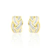 Histoire d'Or Boucles D'oreilles Puces Leopoldine Or Jaune Diamant New