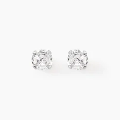 Histoire d'Or Boucles D'oreilles Puces Laena Argent Blanc Oxyde De Zirconium