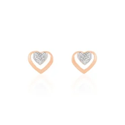 Histoire d'Or Boucles D'oreilles Puces Liana Or Rose Diamant Sale