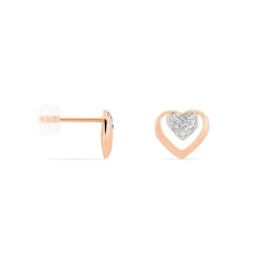 Histoire d'Or Boucles D'oreilles Puces Liana Or Rose Diamant Sale