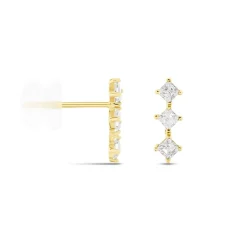 Histoire d'Or Boucles D'oreilles Puces Lorens Or Jaune Oxyde De Zirconium Outlet