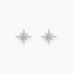 Histoire d'Or Boucles D'oreilles Puces Lysianne Argent Blanc Oxyde De Zirconium Discount