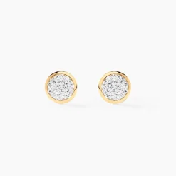 Histoire d'Or Boucles D'oreilles Puces Lane Or Jaune Strass Discount