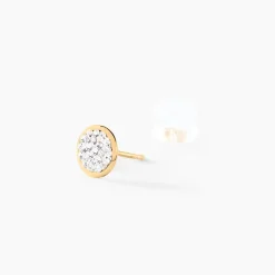 Histoire d'Or Boucles D'oreilles Puces Lane Or Jaune Strass Discount