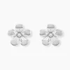 Histoire d'Or Boucles D'oreilles Puces Locmae Argent Blanc New