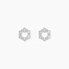 Histoire d'Or Boucles D'oreilles Puces Louwenn Argent Blanc Oxyde De Zirconium Sale