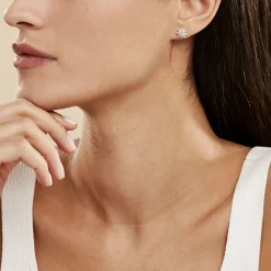 Histoire d'Or Boucles D'oreilles Puces Lorraine De Zirconium argent rose oxyde Clearance