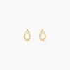Histoire d'Or Boucles D'oreilles Puces Lisianthus Or Jaune Oxyde