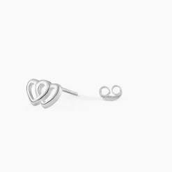 Histoire d'Or Boucles D'oreilles Puces Lehinaae Argent Blanc New