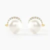 Histoire d'Or Boucles D'oreilles Puces Lucinda Or Jaune Perle De Culture Discount