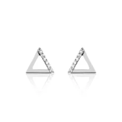 Histoire d'Or Boucles D'oreilles Puces Lorena De Zirconium argent blanc oxyde
