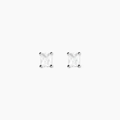 Histoire d'Or Boucles D'oreilles Puces Mathilda Argent Blanc Oxyde De Zirconium New