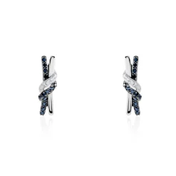 Histoire d'Or Boucles D'oreilles Puces Marina Or Blanc Diamant Best