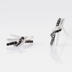 Histoire d'Or Boucles D'oreilles Puces Marina Or Blanc Diamant Best