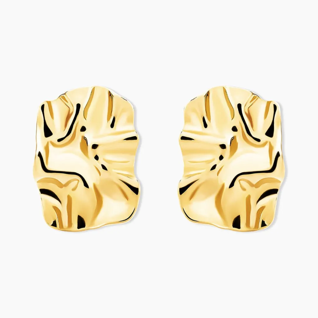 Histoire d'Or Boucles D'oreilles Puces Maelisa Acier Jaune Sans Pierre Hot