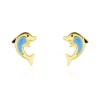 Histoire d'Or Boucles D'oreilles Puces Mael Dauphin Or Jaune Hot