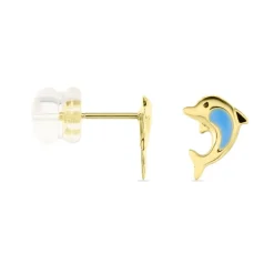Histoire d'Or Boucles D'oreilles Puces Mael Dauphin Or Jaune Hot