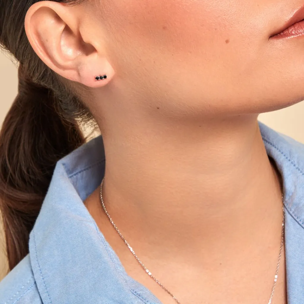 Histoire d'Or Boucles D'oreilles Puces Mai-ly Argent Blanc Oxyde De Zirconium Best