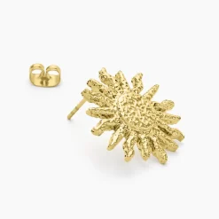 Histoire d'Or Boucles D'oreilles Puces Mermaid Acier Jaune Best