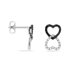 Histoire d'Or Boucles D'oreilles Puces Miranda Or Blanc Diamant Clearance