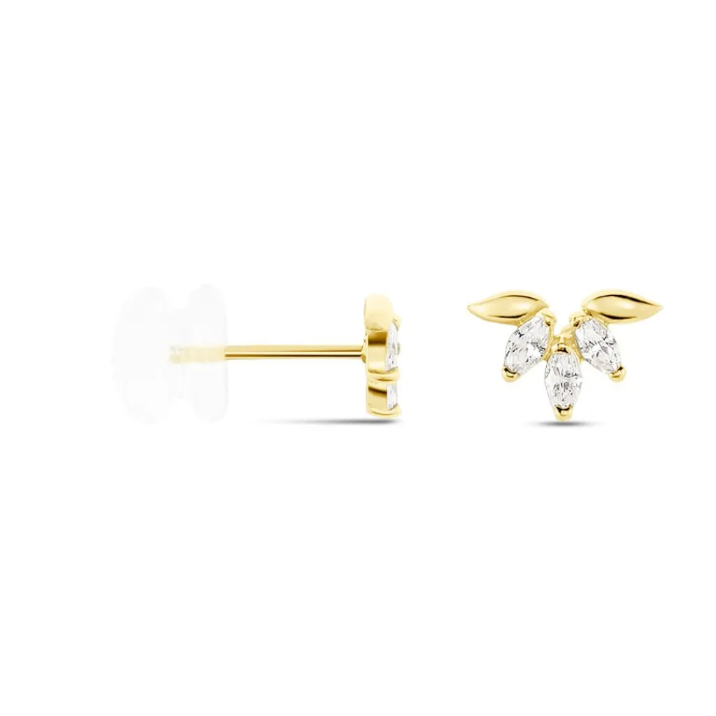 Histoire d'Or Boucles D'oreilles Puces Maralyn Or Jaune Oxyde De Zirconium Discount