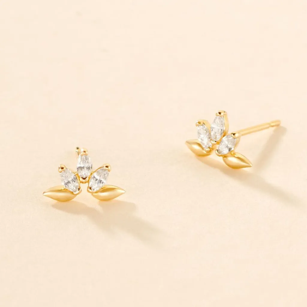 Histoire d'Or Boucles D'oreilles Puces Maralyn Or Jaune Oxyde De Zirconium Discount