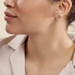 Histoire d'Or Boucles D'oreilles Puces Melissande Or Blanc Diamant Online