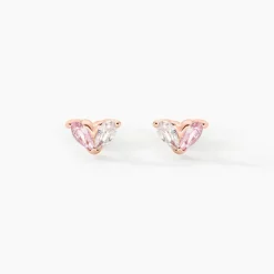 Histoire d'Or Boucles D'oreilles Puces Myhalf argent rose oxyde