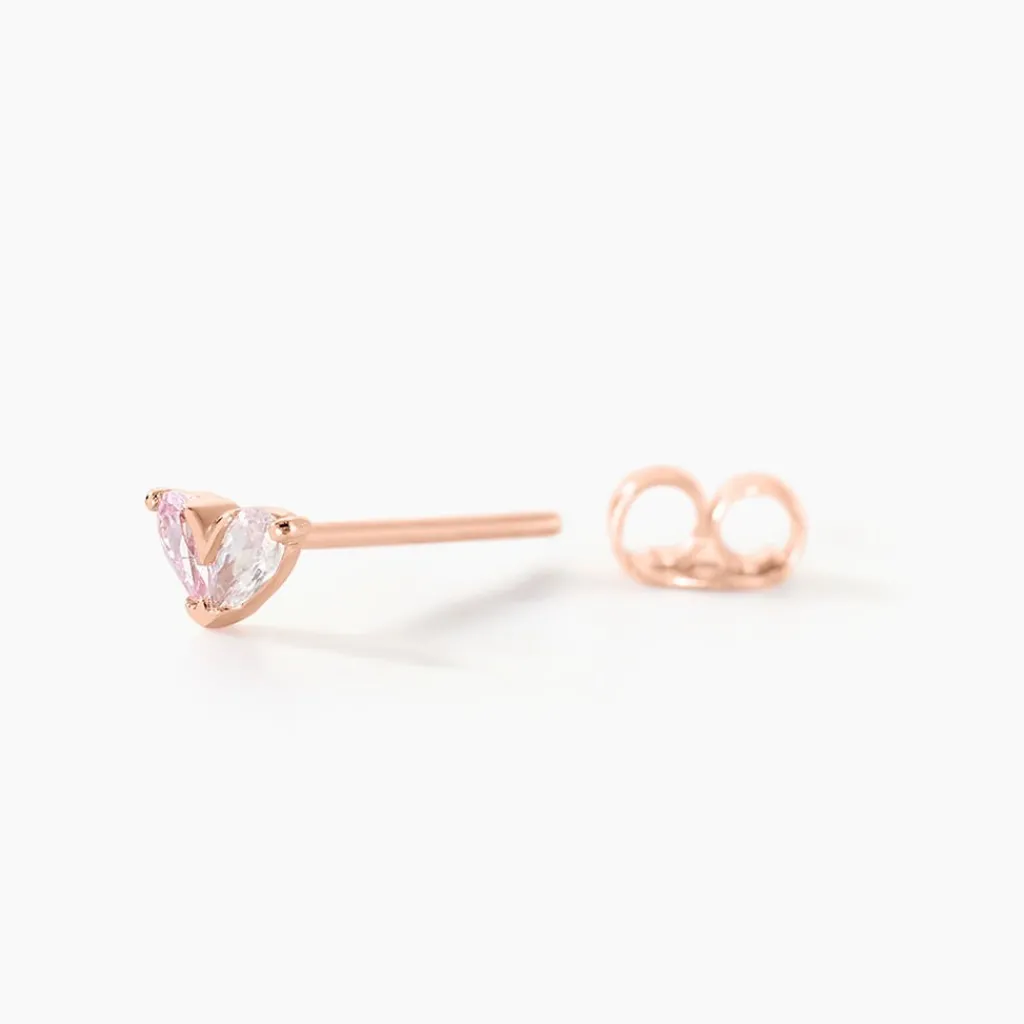 Histoire d'Or Boucles D'oreilles Puces Myhalf argent rose oxyde