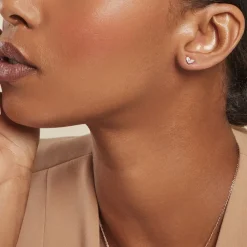 Histoire d'Or Boucles D'oreilles Puces Myhalf argent rose oxyde