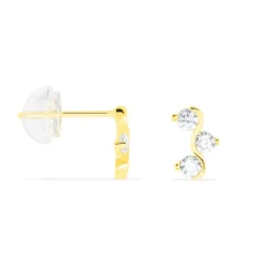 Histoire d'Or Boucles D'oreilles Puces Mureille Or Jaune Oxyde De Zirconium Clearance