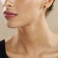 Histoire d'Or Boucles D'oreilles Puces Micaelle Teintees Or Jaune Perle De Culture Online