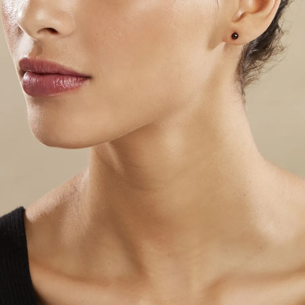 Histoire d'Or Boucles D'oreilles Puces Micaelle Teintees Or Jaune Perle De Culture Online